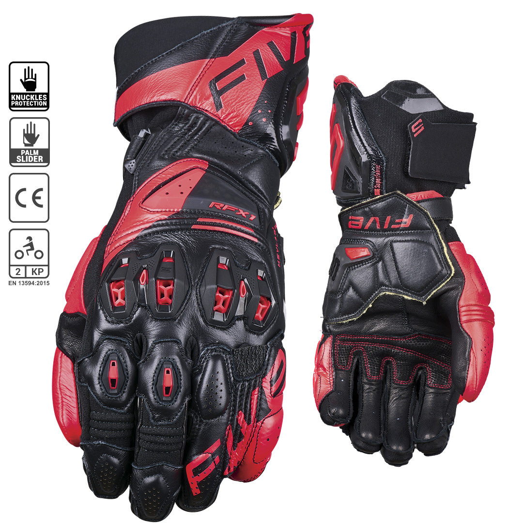 FIVE RFX1 EVO Black/Red Race Gloves
