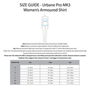 KNOX Size Chart - Urbane Pro MK3 Women's Shirt
