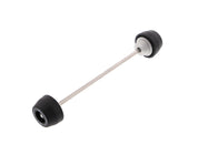 EP Front Spindle Bobbins for the KTM 1290 Super Adventure are precision-machined nylon crash sliders and aluminium reinforcement spacers. The bobbins are connected using a rolled-thread spindle rod which inserts though the motorcycle’s front wheel fork for robust crash protection.