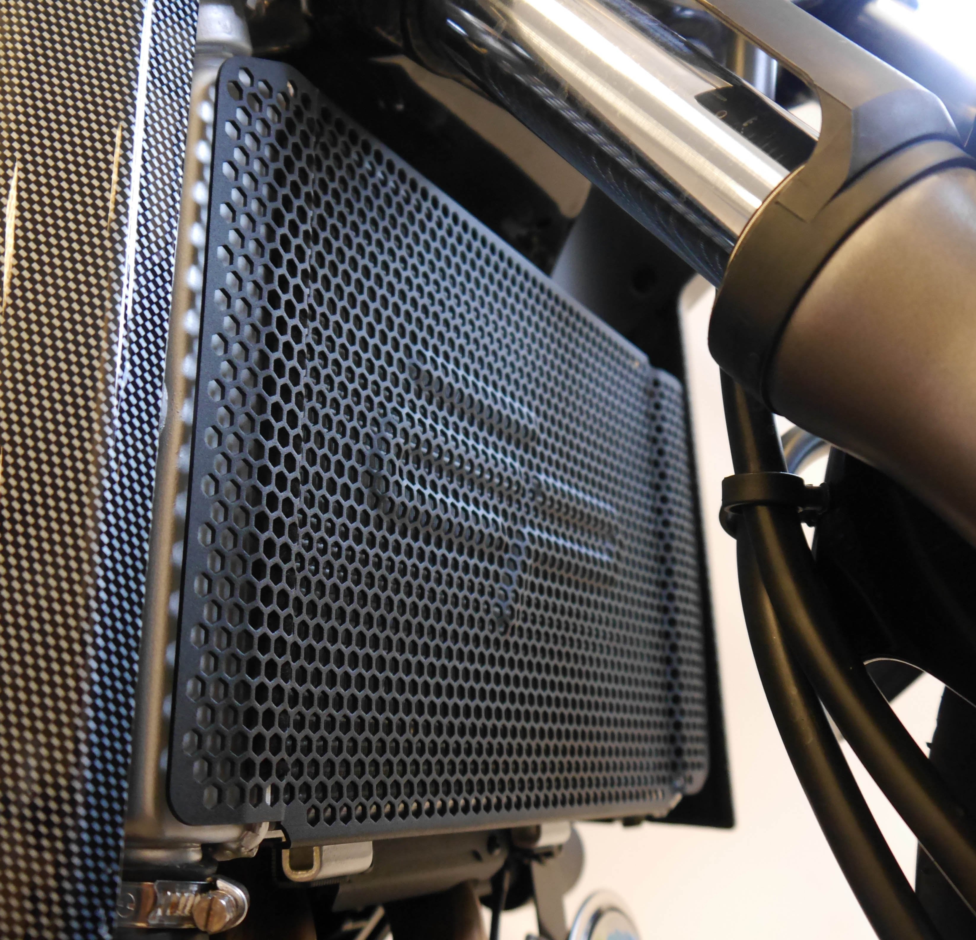 EP Radiator Guard installed on the WK 650i motorcycle